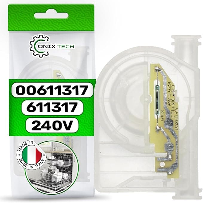 Dishwasher Water Flow Meter with Original Code 00611317 611317 for Bosch for Siemens - Made in Italy
