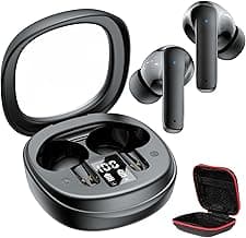 Wireless Bluetooth Earphones for Samsung A16 A17 A35 A55 A54 Pixel 8a 9a, Bluetooth 5.3 Headphones with ENC Noise Reduction Mic LED HiFI Stereo Sound 50H Duration Reading USB-C Fast Charging for iPhone 16e 17
