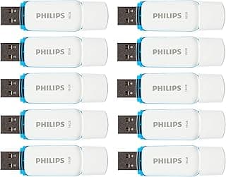 Philips Snow Édition High Speed clé USB 2.0 10x 16 Go pour PC, Ordinateur Portable, Stockage de données informatiques, Vitesse de Lecture jusqu'à 21 Mo/s