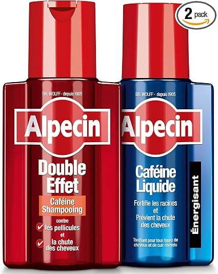Alpecin Double Effect Caffeine Shampoo 200ml + Alpecin Caffeine Liquid 200ml (Anti-Hair Loss & Anti-Dandruff Shampoo + Liquid) - Image 1