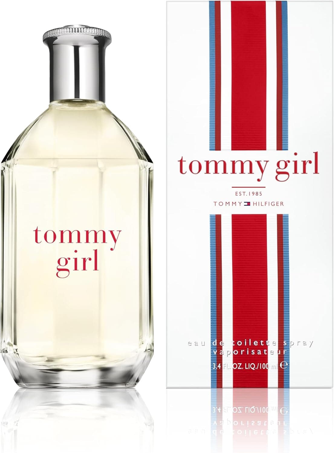 Tommy Hilfiger Tommy Hilfiger – Tommy Girl Eau de Toilette - 100 ml – Parfum Femme – Senteur Fruité Floral - Parfum Fleuri très Frais aux Notes Fruitées – Flacon en Verre Transparent