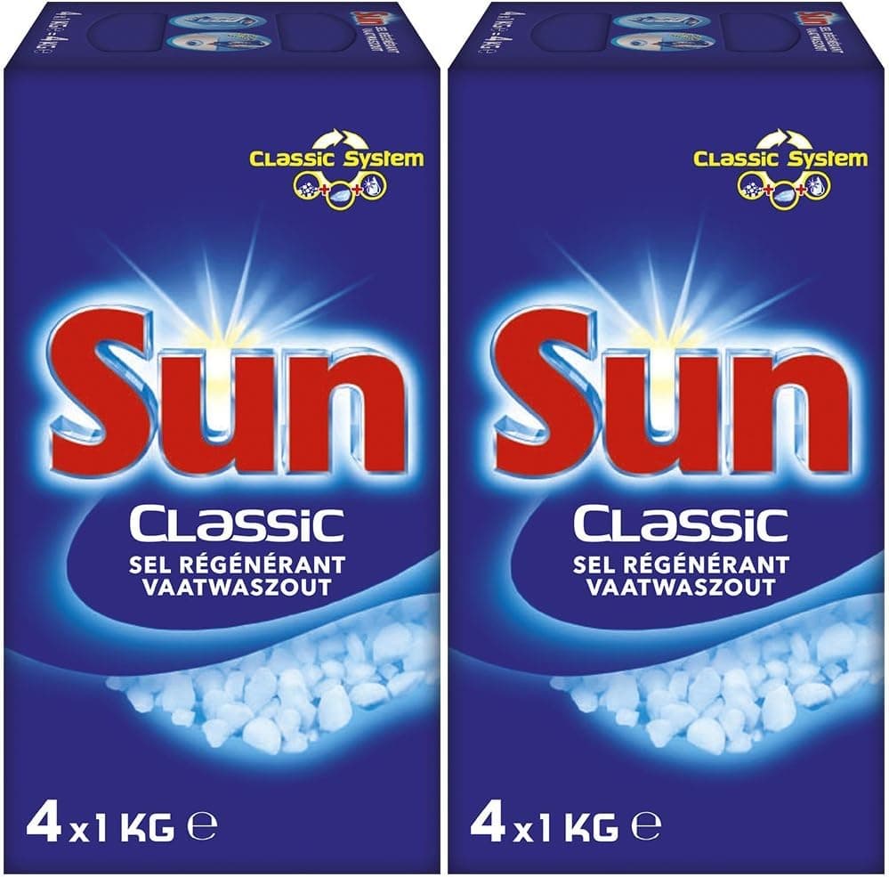 Sun Classic Dishwasher Regenerating Salt 4 kg (Pack of 2)