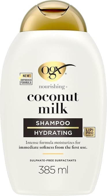 OGX | Nourishing Shampoo Coconut Milk (385ml Bottle) - Moisturizing Hair Care for Dry Hair - Sulfate Free Shampoo for Immediate Softness - Image 1