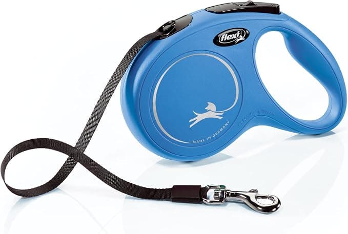 flexi 25210768: Classic Retractable Dog Lead, Blue, Size M, 25 kg, 4.9 m - Image 1