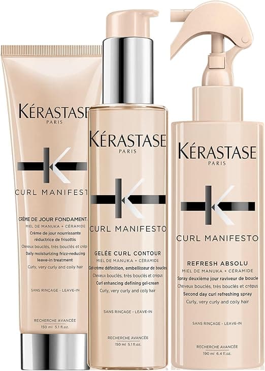 KÉRASTASE Curl Manifesto - Absolute Refresh Trio - Hydration & Anti-Frizz - Manuka Honey & Ceramides - Absolute Refresh Spray 190 ml + Contour Curl Jelly 150 ml + Nourishing Leave-In Care 150 ml - Image 1