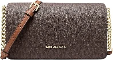 Michael Kors Jet Set Signature Logo Shoulder Bag Brown
