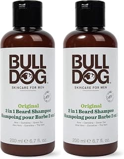 BULLDOG, Shampoing pour barbe 2en1 Original, 200ml (Lot de 2)