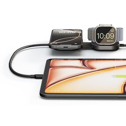 Zens Wireless Charging Cable Pro 3, 1.5 m USB-C to USB-C Charging Cable, Compatible with MagSafe and Qi2 15W, iPhone Air/17/16/15/14/13/12, Apple Watch and AirPods, Black - Image 1