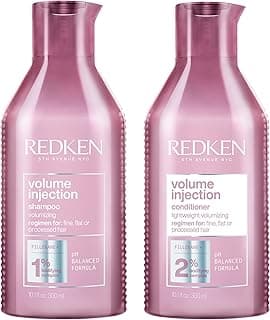 Redken Redken, Routine Volume pour Cheveux Fins et Plats, Colorés ou Naturels, Apporte du Volume, Brillance et Douceur, Bodifying Complex & Filloxane, Volume Injection