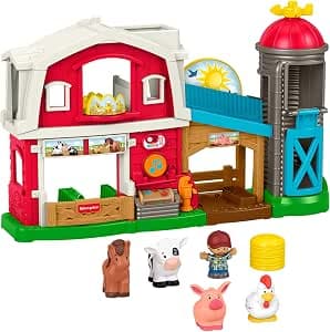 Fisher-Price JGX08 Little People Farm Animals, Music and Learning, Role Play, Children from 1 Year Old, Multilingual Version