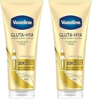 Gluta-Hya Flawless Tone Serum Burst Lotion, Hydrating Body Lotion with Hyaluronic Acid & Glutathione - Rich in Antioxidants for a Unified and Radiant Complexion - 2 x 200ml