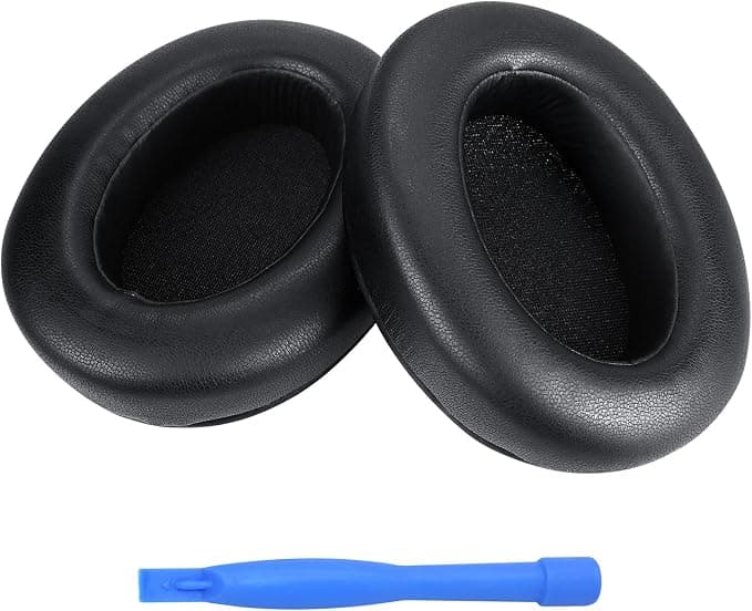 Replacement Ear Pads for Sony WH-XB910N Noise Cancelling Headphones by MMOBIEL - Memory Foam and Protein PU Cushion Headphone - Replacement Ear Pads - Black - Image 1