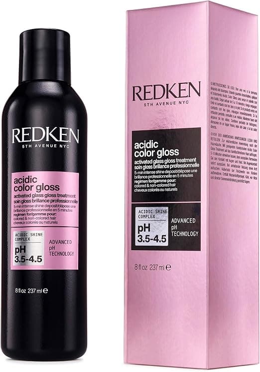 REDKEN, Professional Shine Treatment, All Hair Types, Vitamin E & Apricot Oil, PH Acid Formula, Acidic Color Gloss, 236 ml
