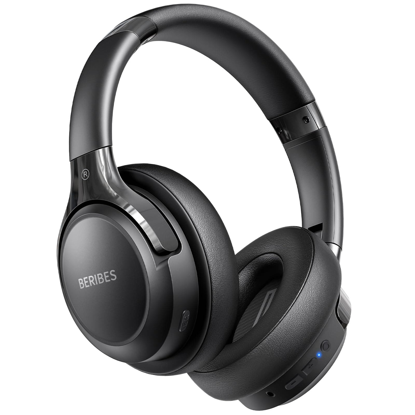BERIBES Casque Bluetooth sans Fil - Durée de Lecture : 65 h -avec Micro 6 Modes EQ - Style Around-Ear - avec Microphone - pour iPhone/iPad/Android/Ordinateurs Portables - Image 1
