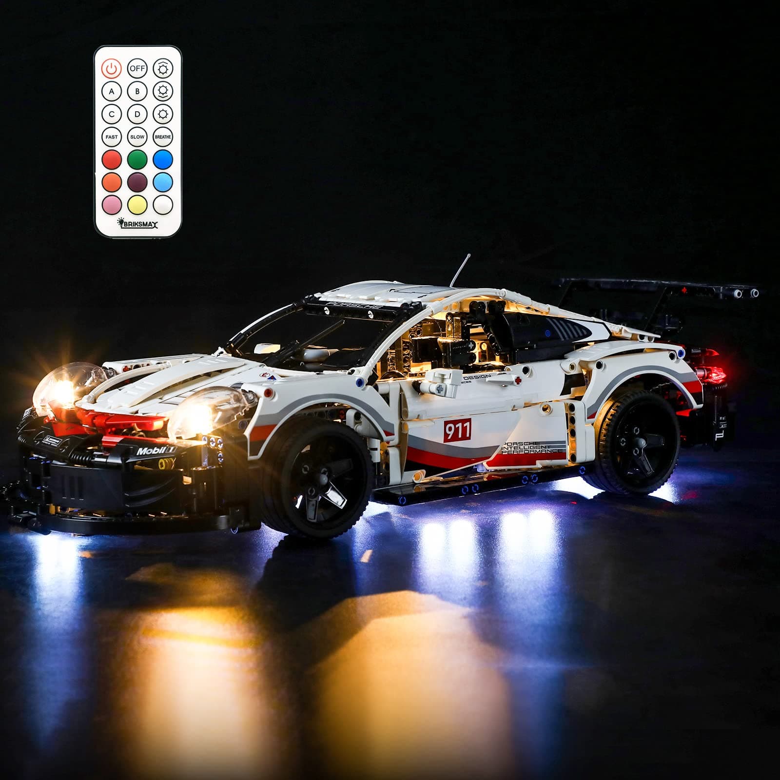 BRIKSMAX LED Lighting Kit for Lego Technic 911 RSR - Compatible with 42096 Building Blocks Model- Not Include Lego Set - Image 1
