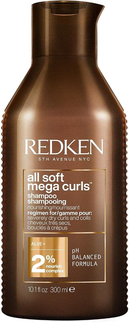 REDKEN - Nourishing & Moisturizing Conditioner - Defines Curls & Reduces Frizz - Vegan - Aloe Vera - Very Dry, Curly To Kinky Hair - All Soft Mega Curls - 300ml - Image 1