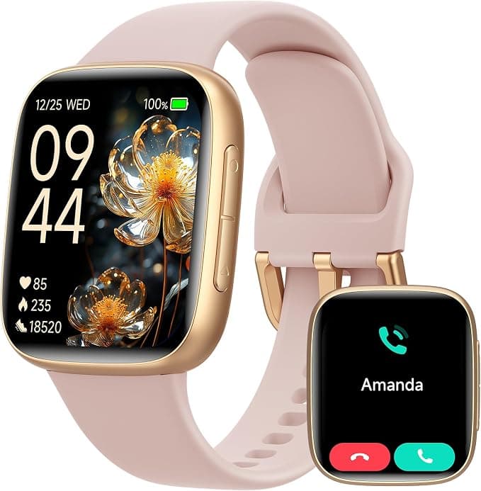 Women's Smart Watch, Amoled Screen 1.85 Inch Smartwatch for Women for Samsung iPhone Android, 5ATM 120+ Sports Modes SpO2/Sleep/Heart Rate/Pedometer/Calories Monitor