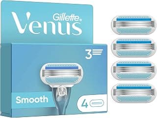 Gillette Venus Smooth Razor Blades, Pack de 4