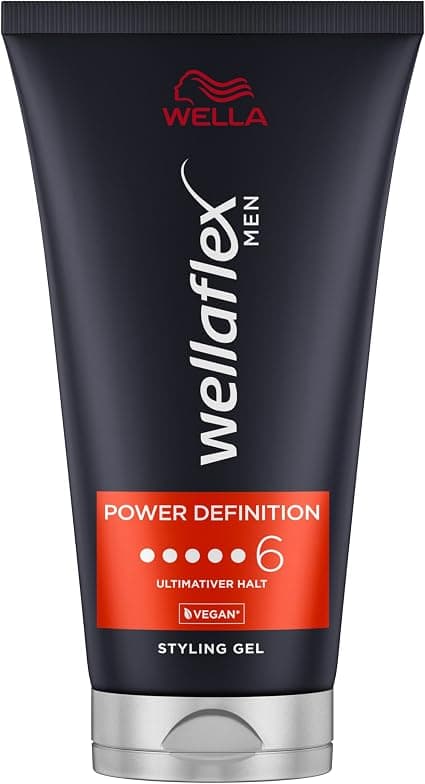 Wellaflex Men Power Definition Styling Gel | Ultimate Styling Gel | Vegan Hair Gel | Dermatologically Tested & Silicone Free | 150ml - Image 1