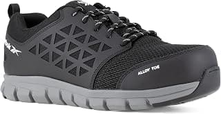 RB53:AF53EEBOK Work IB1031 S1P Excel Light Aluminium Toe Athletic PR Work Shoe, Black/Grey