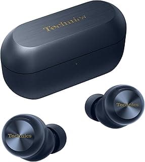 Technics EAH-AZ100E-A Écouteurs sans Fil avec Réducteur de Bruit, Bluetooth Multipoint, Voice Focus AI, Écouteurs Intra-Auriculaire Confortable, Bleu Nuit