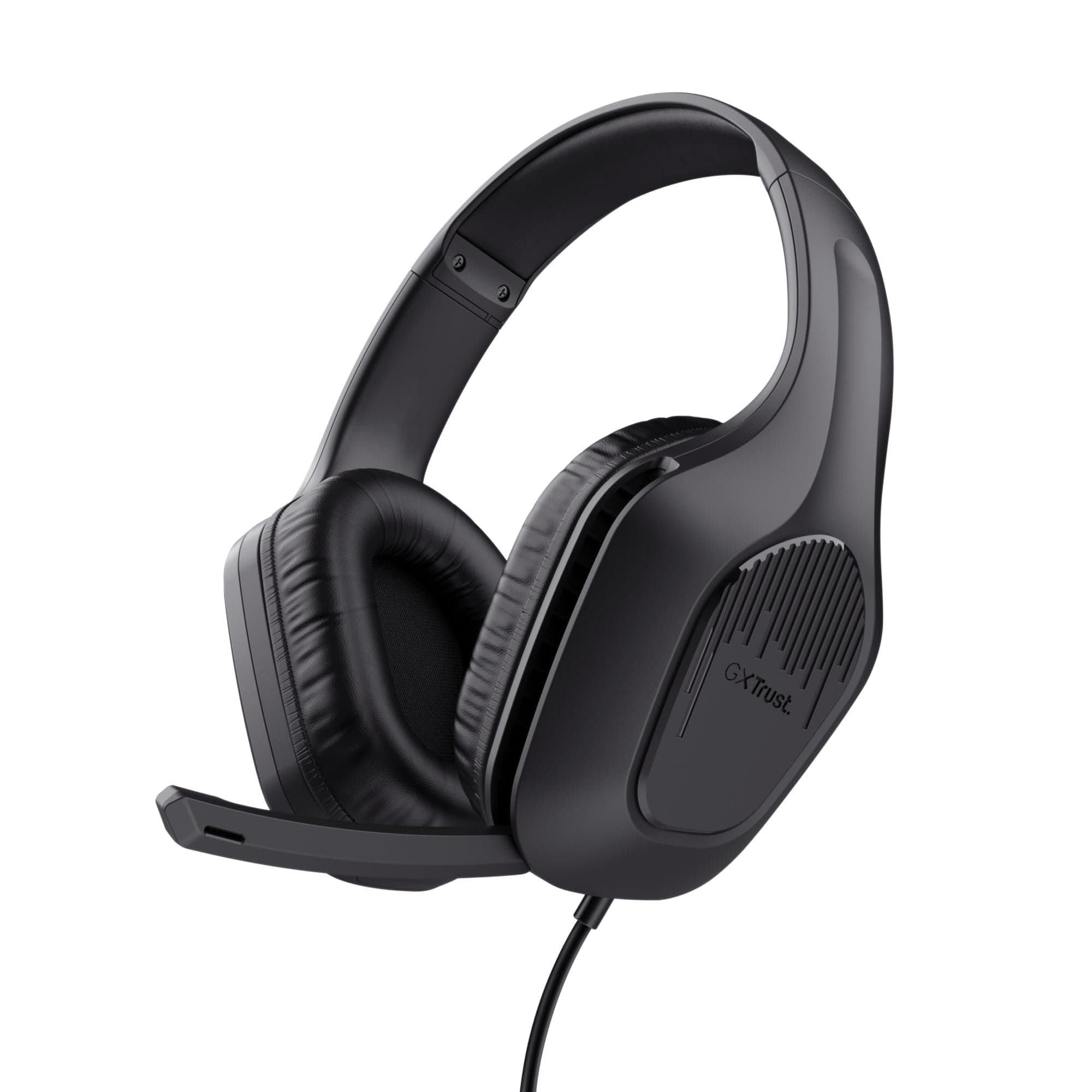 Trust Gaming GXT 418 Rayne Lightweight Gaming Headset for PC Xbox PS4 PS5 Switch Mobile, 50mm Transducers, 3.5mm Audio Jack, 2m Cable, Wired Over-Ear Gaming Headset with Microphone, Black