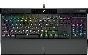 Corsair K70 Pro RGB Wired Mechanical Optical Gaming Keyboard - OPX Linear Switch - Double Shot PBT Keys - iCUE Compatible - QWERTZ DE - PC, Xbox - Black
