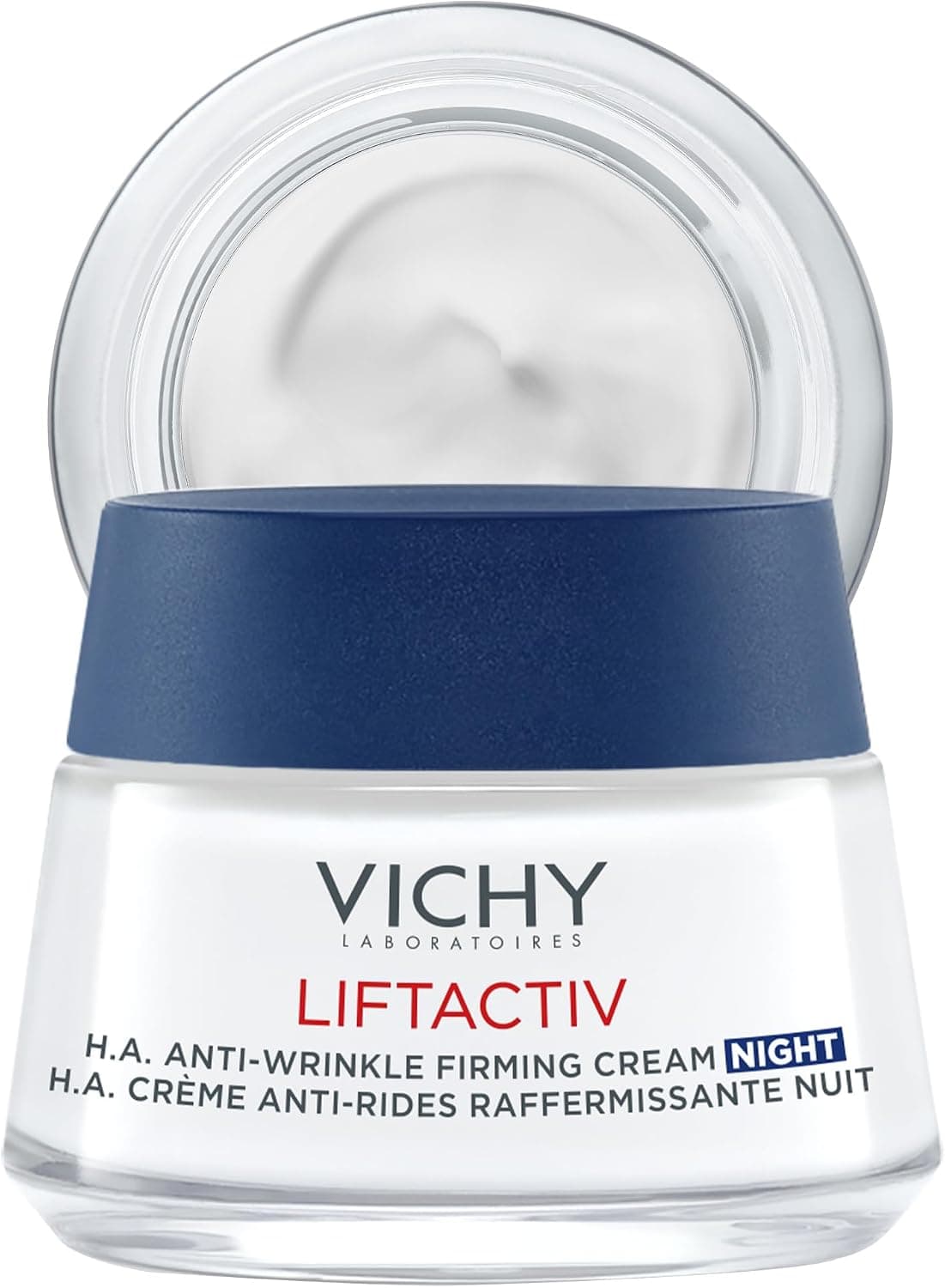 Vichy, Liftactiv, Firming Anti-Wrinkle Night Cream, Smooth & Plump, Enriched with Hyaluronic Acid, For All Skin Types, 50 ml