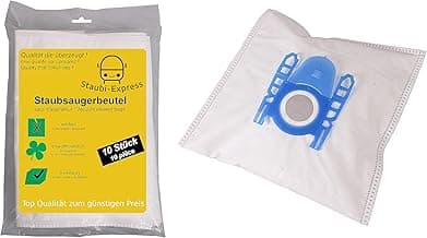 10 sacs d'aspirateur compatibles avec Krups 932 I Adaptateur stable en plastique refermable I avec micro-filtre