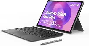 Lenovo Idea Tab Pro – Touch Tablet Integrated AI 12.7 Inch 3K, 144Hz (MediaTek Dimensity 8300, 8 Cores, 8 GB RAM, UFS 4.0 256GB, Android 14, Wifi6E + Bluetooth) Lenovo Tab Pen Plus + Keyboard – Grey