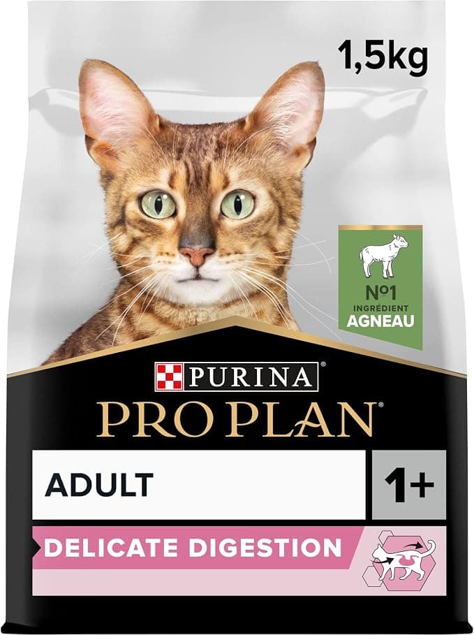 PURINA PRO PLAN | Adult DELICATE DIGESTION | Complete Food for Adult Cats | Promotes a Healthy Digestive System | Dry Food | Lamb | 1.5 kg Bag - Image 1