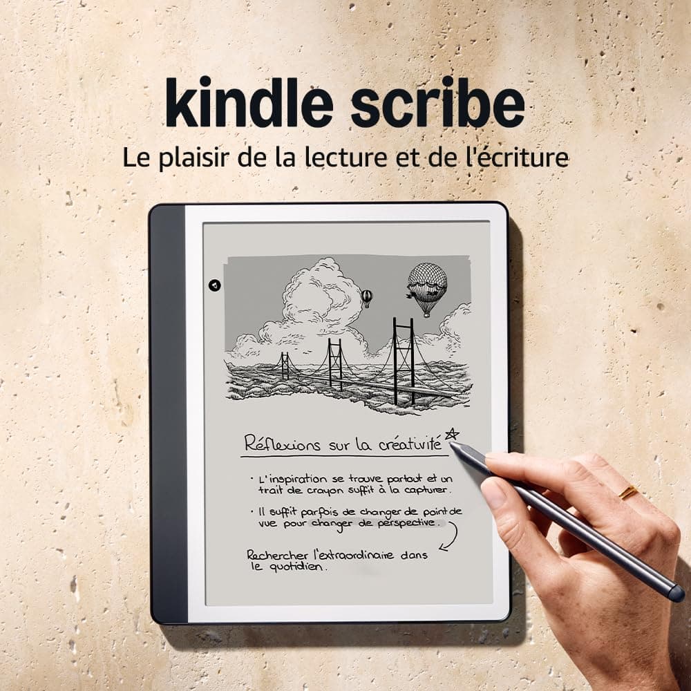 New Amazon Kindle Scribe (64 GB) – Redesigned display with uniform borders. Now write directly on books and documents. Includes Premium Pen – Tungsten Grey