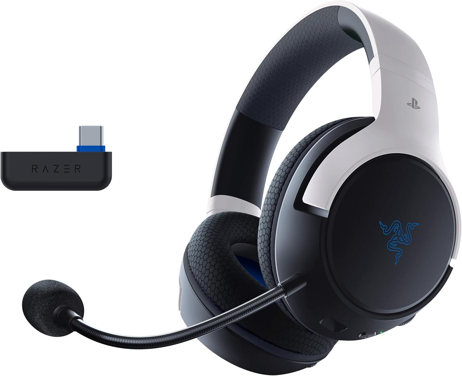Razer Kaira HyperSpeed (Playstation Licensed) - Casque de Jeu sans Fil pour Playstation - 2,4 HyperSpeed et Bluetooth (Triforce 50mm, Microphone HyperClear, USB, multiplateforme) Blanc - Image 1