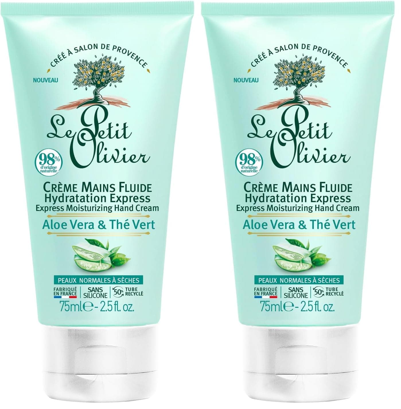 LE PETIT OLIVIER - Express Hydration Fluid Body Lotion - Aloe Vera & Green Tea - Moisturizes & Refreshes - Normal Skin - 97% Natural Origin - Silicone Free - Made in France - 250ml - Image 7
