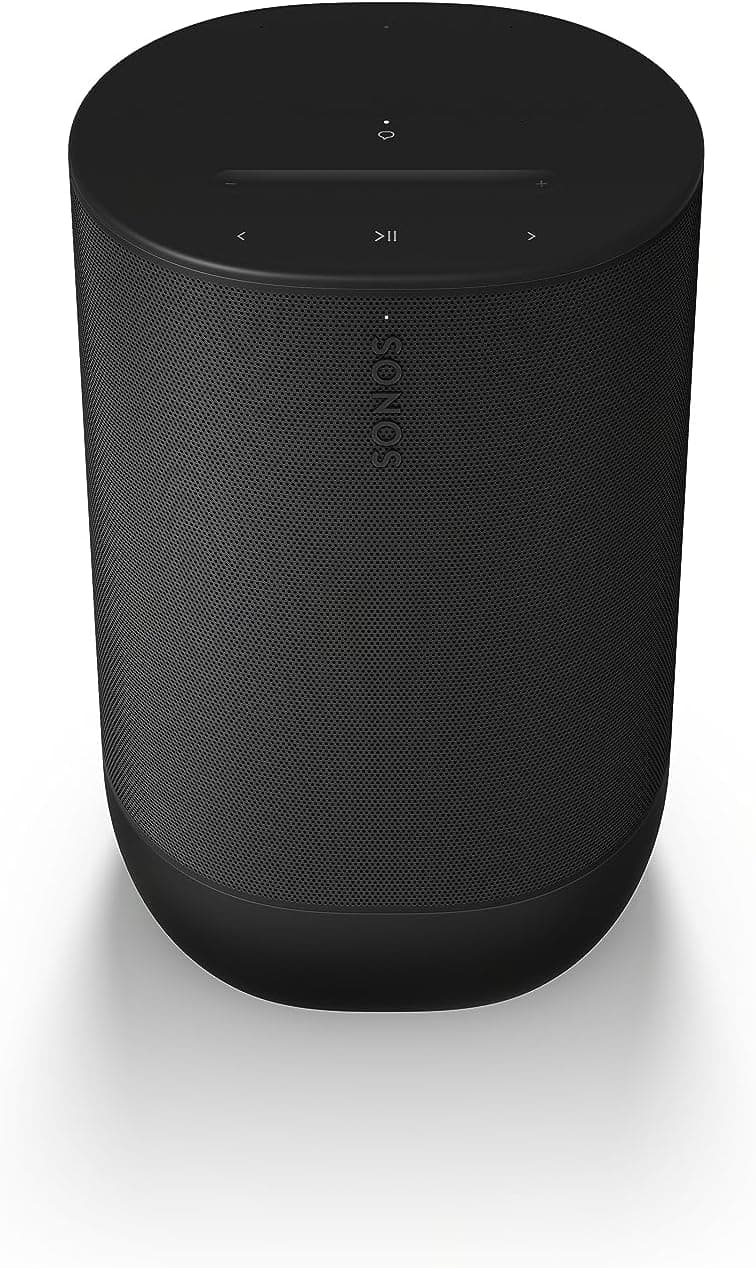 SONOS Sonos Move 2 | Enceinte Nomade sans Fil avec Wi-FI, Bluetooth, Compatible avec Amazon Alexa, 24 Heures d'autonomie, Socle de Charge sans Fil - Noir