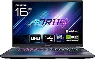 GIGABYTE AORUS Elite 16 BWH Ordinateur Portable Gaming - 16,0“, 165Hz WQXGA, Intel Ultra 9 275HX, RTX 5070, 32Go DDR5, 2xSSD Gen4 1To, Windows 11 Pro, Garantie 2 Ans, AORUS Elite 16 BWHC3FRC65SP