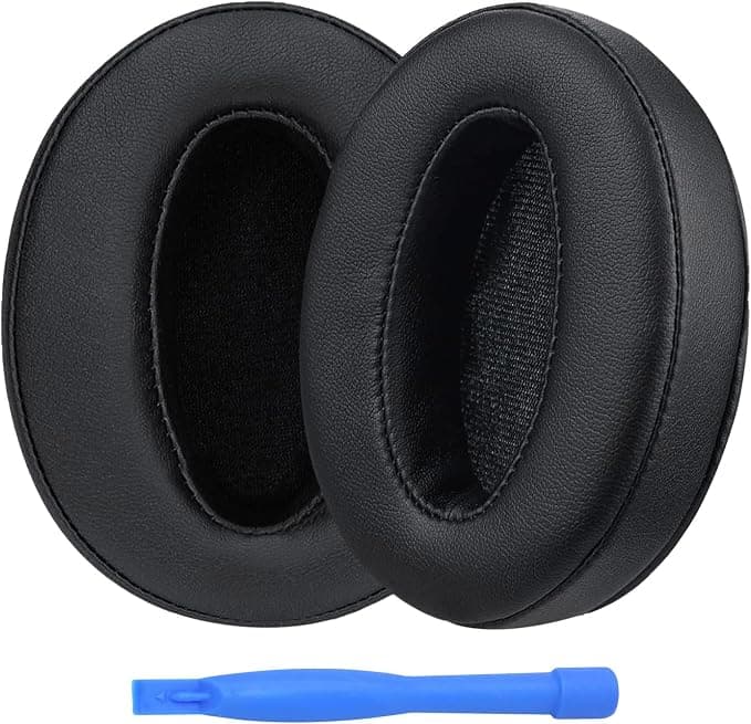 MMOBIEL Ear Pads Replacement for Sennheiser HD4.50BT, HD4.50, HD4.50BTNC, HD4.50SE, HD4.40BT, HD4.30G, HD4.20S, HD458BT, HD450, HD450BT, HD400S, HD350BT Headphone - Protein PU Ear Pad Cushions – Black - Image 1