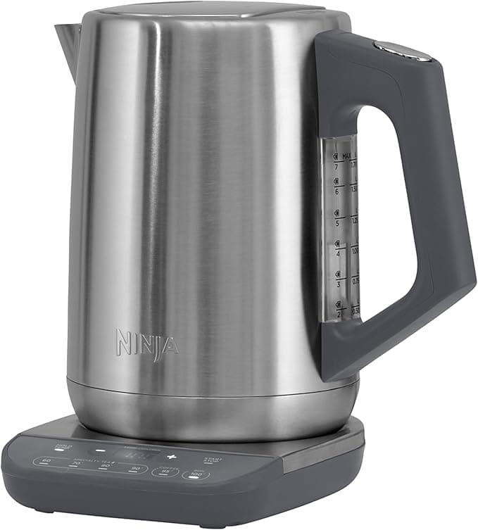 Ninja Perfect Temperature, Kettle, 1.7 L, with Temperature Control, LED Display, Easy to Use Kettle with Quick Boil, Temperature Keeping, Stainless Steel, KT201EU