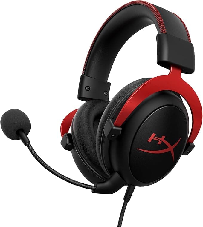 HyperX KHX-HSCP-RD Cloud II Gaming Headset with Mic for PC/PS4/Mac, Red - Image 1
