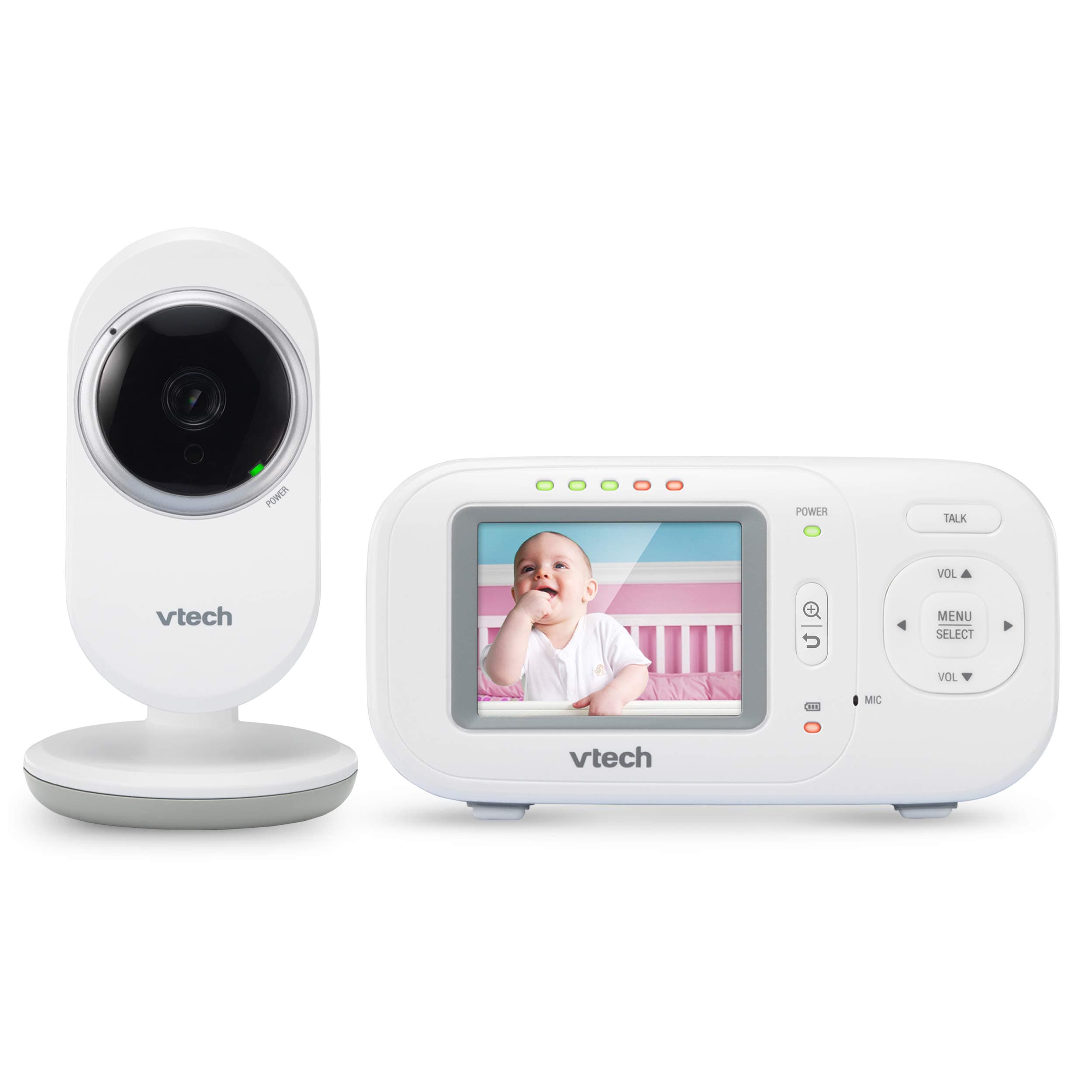 VTech VTech VM320 2.4 Inch Digital Video Full Color Baby Monitor with Automatic Night Vision White