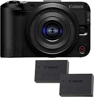 Canon EOS R50 V + RF-S 14-30mm F4-6.3 is STM PZ + 2X Batteries (Kit Batterie Supplémentaire) - Appareil pour Le Vlog Compatible avec l'Objectif Canon RF | Matériel pour Créateurs de Contenu