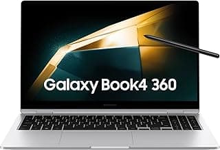 Galaxy Book4 360 15.6 Inch Laptop, Intel Evo Platform - Intel Core Ultra 7, 16GB RAM 512GB SSD Intel Graphics, Silver, AZERTY FR Keyboard