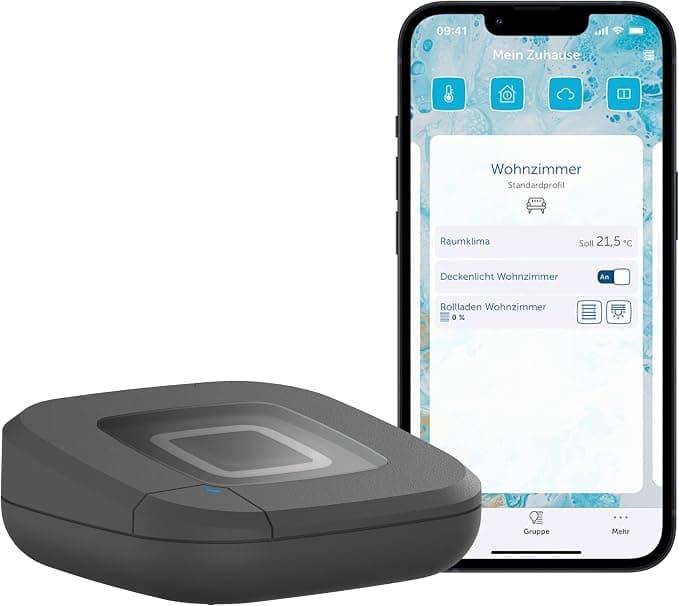Homematic IP Point 2 Smart Home Gateway with Free App and Voice Control Via Amazon Alexa, Anthracite, 161345A0 - Image 1