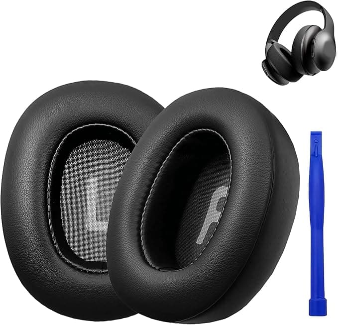 1 Pair Ear Pads for JBL Tune 700(700BT)/710(710BT)/720(720BT)/750(750BT,750BTNC), 760(760NC) Headphones with Helmets (Black) - Image 1