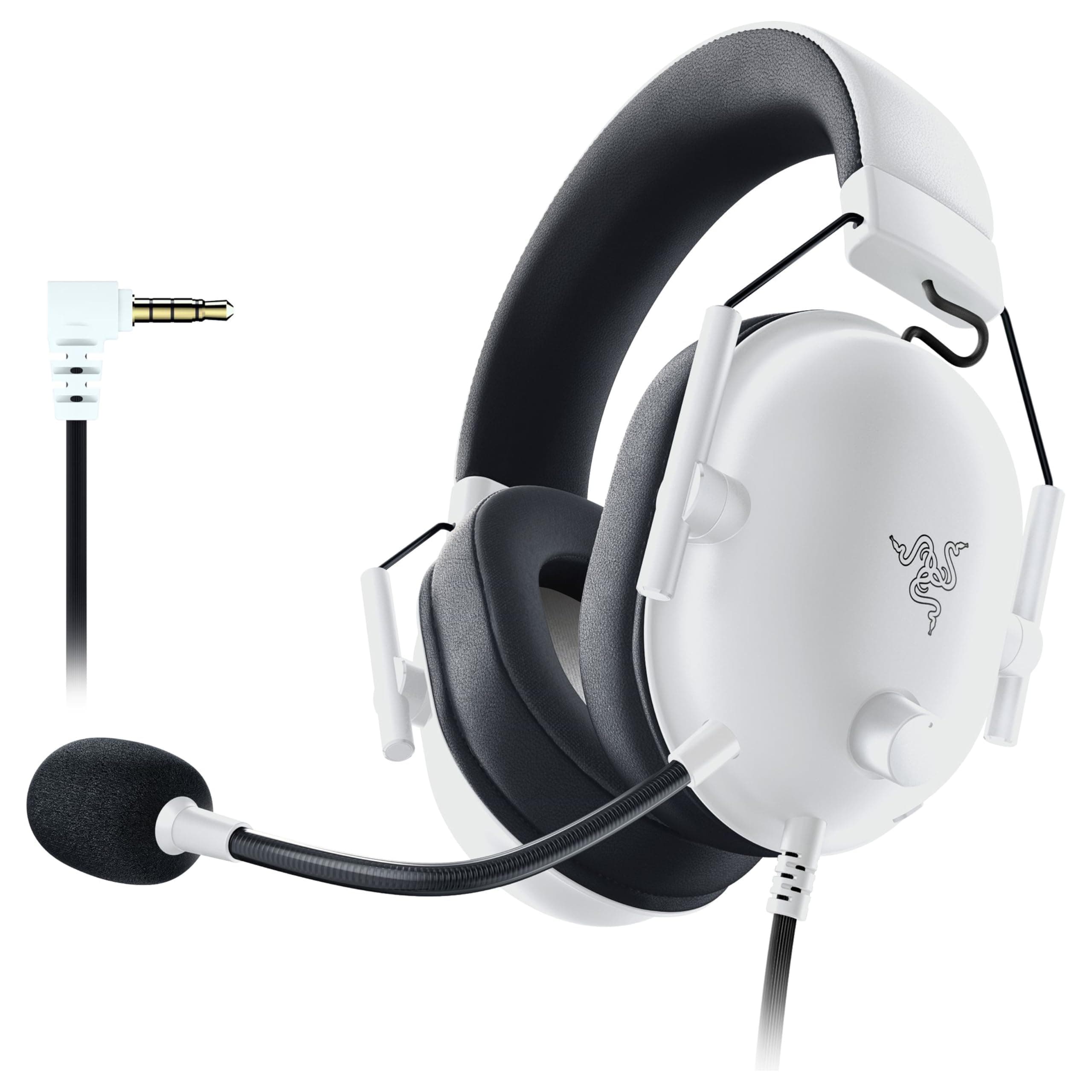 Razer Razer BlackShark V2 X - Multiplatform Esports Gaming Headset (50mm Triforce Speakers, Advanced Passive Noise Cancellation, 7.1 Surround Sound, Cardioid Microphone) White