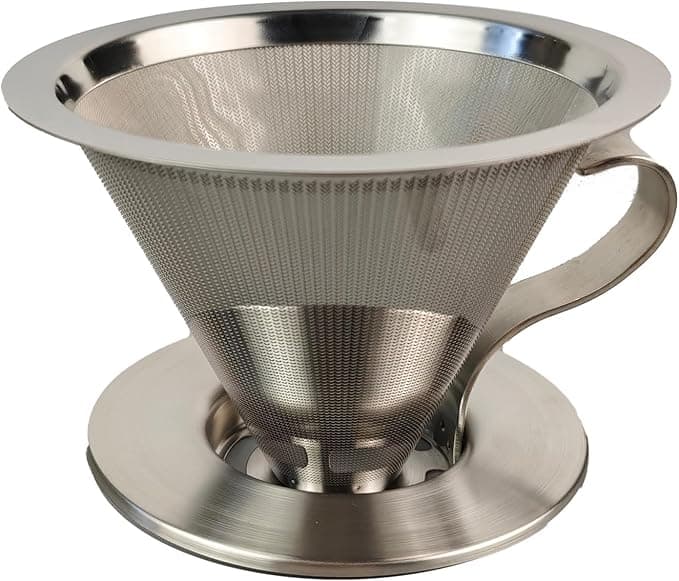 Goutteur à café en acier inoxydable - Machine à café manuelle en acier inoxydable - Filtre à café manuel pour usage domestique - Image 1
