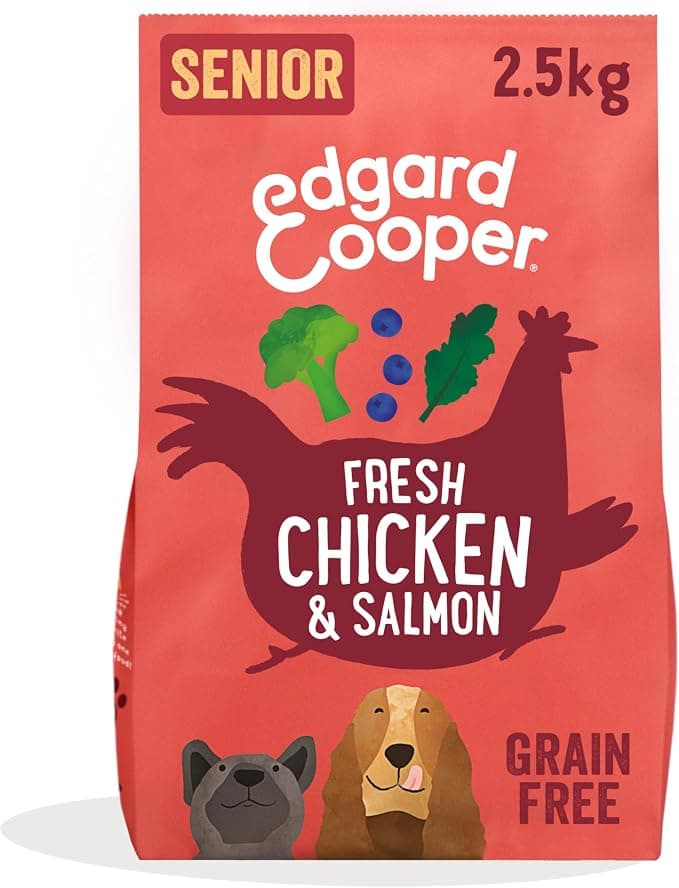 Edgard & Cooper Dry Food Senior Senior Grain Free Natural Food 2.5kg Chicken and Salmon Fresh, Complete Healthy and Balanced Food for Dogs of All Sizes - Image 1