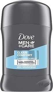 Dove Dove for Men + Care Clean Comfort - Stick déodorant anti-transpirant, 50 ml, Pack of 6