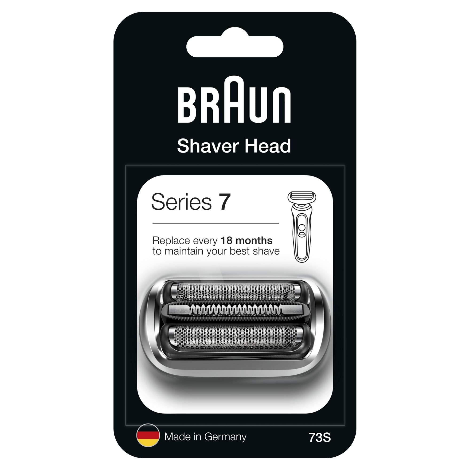Braun Men's Series 7 73S Original Silver Electric Shaver Head Replacement Grille For Close Shaving, Refill For Effective Shaving Of Beard, Official Replacement Part - Image 1