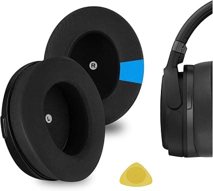 Geekria Replacement Cooling Gel Earpads for HyperX Cloud Orbit S Headphones (Black) - Image 1